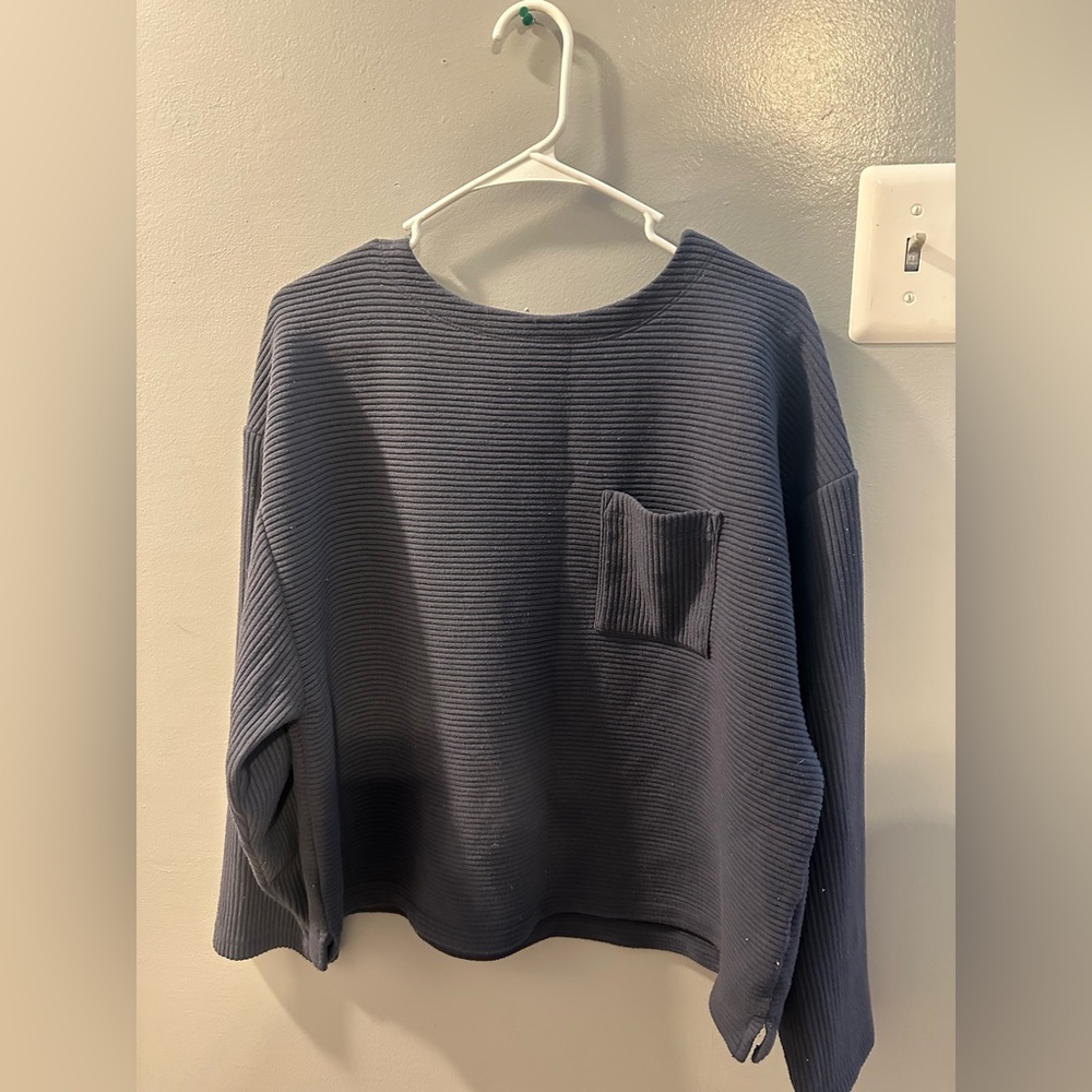 Women's Navy Sweater with Pocket